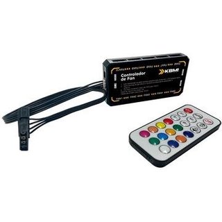 Controladora de Fan RGB KBM! GAMING, 5V, 6 Pinos, com LED e Controle Remoto - KGAS002PT