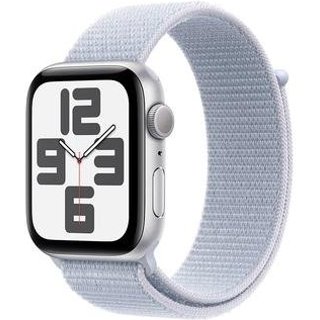 Apple Watch SE GPS, Caixa Prateada de Alumínio de 44 mm, Pulseira Loop Esportiva Nuvem Azul - MXET3BE/A