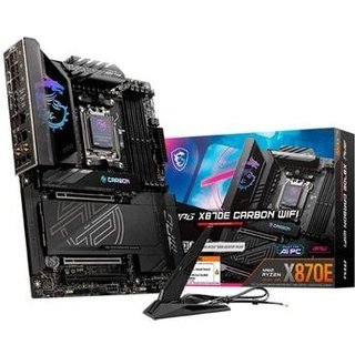 Placa-Mãe MSI MPG X870E Carbon, AMD Socket AM5 ATX, DDR5, Wi-Fi 7, Bluetooth 5.4, Preto - MPG X870E CARBON WIFI