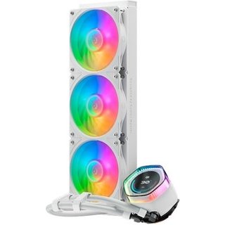 Water Cooler Para Processador Cooler Master MasterLiquid 360 Ion White Edition, 360mm, com Tela LCD de 2,1", ARGB - MLY-D36M-A24PZ-RW
