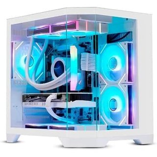 Gabinete Liketec Ilusion Snow, Mid Tower, Frontal e Lateral em Vidro, Sem FANs, Branco - LC-CB2X3-ILUSIONW