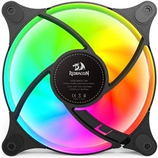 Kit com 3 Ventoinhas Redragon, 120mm, ARGB, Preto - GC-F013