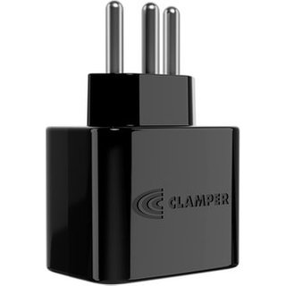 Protetor Contra Surtos Elétricos (DPS), 127/220V, 20 Amperes, 1 Tomada, 3 pinos, iCLAMPER Pocket LCF, 3P 20A, Preto - 28503