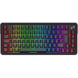 Teclado Magnético Gamer Redragon UCAL, RGB, Switch Magnético, Layout 75%, Hot-Swap, ABNT2, USB Tipo-C, Preto - K673RGB-M