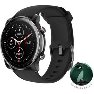 SmartWatch Husky Sports 700 GPS, Preto, Pulseira Extra Verde Escuro, Com GPS - HSPH001