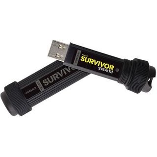 Pen Drive 64GB Corsair Survivor Stealth, USB 3.0, Resistente à Água e Choque, Design Militar, Preto - CMFSS3B-64GB
