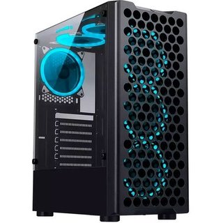 Gabinete Gamer Rise Mode X5 Glass, RGB, Lateral em Vidro Fumê, Sem FANs, Preto - RM-X5-05-FB
