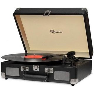 Toca Discos HI FI Raveo Sonetto Chrome, Vinyl, Bluetooth, USB, Aux, Preto - 26396