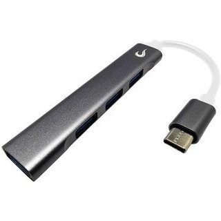 HUB Rise Mode 02 USB-C 3.0, para 3x USB 2.0 e 1x USB 3.0, Cinza - RM-HUB-02