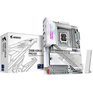 Placa-Mãe Gigabyte Z890 AORUS PRO ICE, Intel, ATX, DDR5, RGB, Wi-Fi 7, Bluetooth, Branco- Z890 AORUS PRO ICE