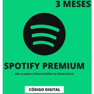 Cartão Presente 3 Meses de Spotify - Premium Individual