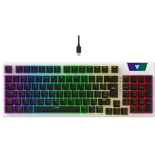 Teclado Mecanico Gamer Force One Atlas Pro, RGB, Switchs Huano Red, Keycap Personalizável, Hotswap, Cabo Removível, Branco - FR.TC.AP.01