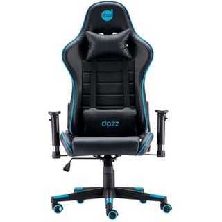 Cadeira Gamer DAZZ PRIME X V2, para Até 140KG, Inclinação 180 Grau, Claase 4, Preto e Azul - 62000155