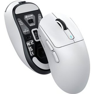 Mouse Gamer sem Fio Attack Shark X3 Tri-Mode, 26.000 DPI, Sensor Óptico PAW3395, 6 Botões Programáveis - Branco