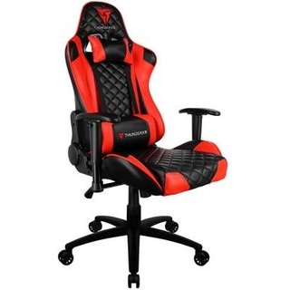 Cadeira Gamer ThunderX3 TGC12, Preto e Vermelho, Reclinável, com Almofadas, Cilindro de Gás Classe 4