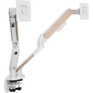 Suporte de Mesa Articulado para 2 Monitores de 17" a 39" FlexiSpot M9D, Ajustes com Pistão a Gás, VESA, Branco - M9D-WO