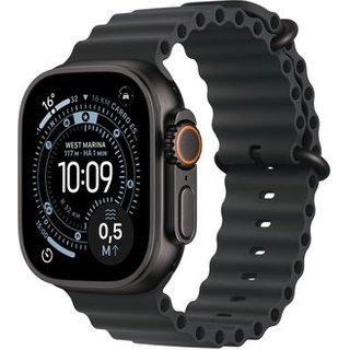 Apple Watch Ultra 3 GPS + Cellular, Caixa Preta de Titânio de 49 mm, Pulseira Oceano Preta - MF0J4BE/A
