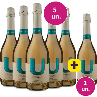 Kit 5 + 1 - Espumante U By Undurraga Brut + 1 garrafa de brinde - Exclusivo WE