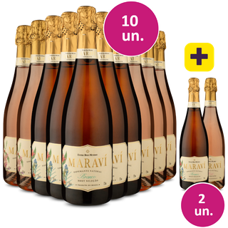 Kit 10 + 2 - Espumante Maraví Branco e Rosé Brut + 2 garrafas grátis - Exclusivo We