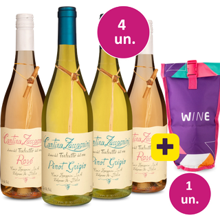 Kit 4 - Lançamentos Cantina Zaccagnini Tralcetto I.G.T. Terre Di Chieti Rosato 2023 + Bolsa térmica 1 garrafa Grátis - Exclusivo We