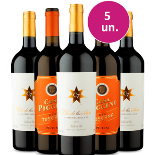 Kit 5 - Piccini Toscana Rosso e Clos De Los Siete - Exclusivo We