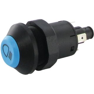 Pneutron Push switch, High beam, round, blue 11120140PN