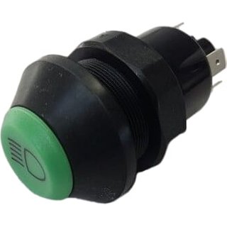 Pneutron Push switch, Lights, round, green 11125200PN