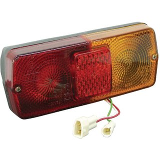 Cobo Rear light LH rectangular, 12V, red/amber, bolt on, 184x76mm AMP plug, 1097773