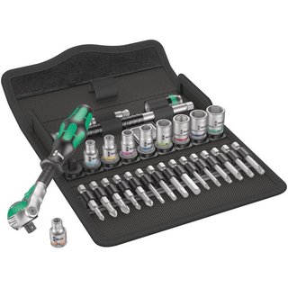 Wera Zyklop 28 Piece 1/4" Drive Socket and Bit Set Imperial 1/2"