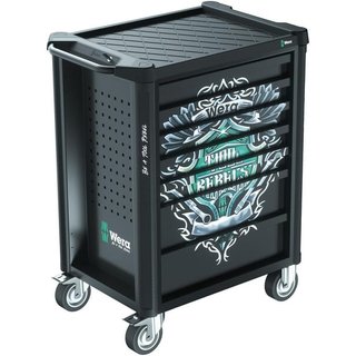 Wera Tool Rebel 7 Drawer Roller Cabinet and Hand Tool Kit Black