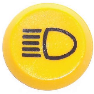 Pneutron Push switch, High beam, round, yellow 11120100PN