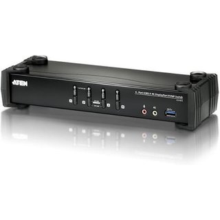 ATEN 4-Port USB 3.1 Gen 1 4K DisplayPort 1.2 KVMP Switch with Audio (KVM cables included)