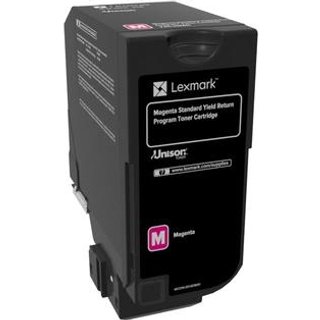 Lexmark 74C2SM0. Colour toner page yield: 7000 pages Printing colours: Magenta Quantity per pack: 1 pc(s)