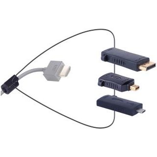 Liberty AV Solutions DL-AR6853 video cable adapter HDMI Type A (Standard) DisplayPort + Mini DisplayPort + USB Type-C Black