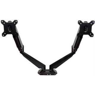StarTech.com Desk Mount Dual Monitor Arm with USB & Audio Desk Clamp VESA Mount for up to 32" (17.6lb/8kg) Displays Ergonomic Full Motion Dual Monitor Arm - Black