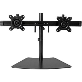 StarTech.com Dual-Monitor Stand - Horizontal - Black - For up to 24" (17.6lb/8kg) Displays