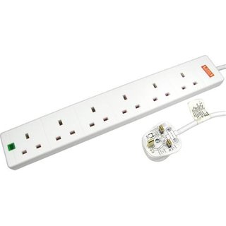 Cables Direct RB-05M06SPD surge protector White 6 AC outlet(s) 220-240 V 5 m