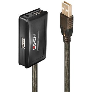 Lindy 10m USB 2.0 Active Extension Hub. Host interface: USB 2.0 Hub interfaces: USB 2.0. Data transfer rate: 480 Mbit/s Product colour: Grey AWG wire size: 28/24. Weight: 310 g