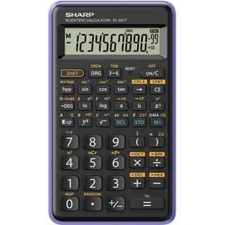 Sharp EL-501T calculator Pocket Scientific Black Purple