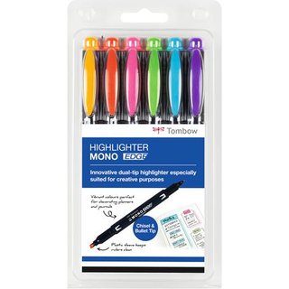 Tombow MONO edge marker 6 pc(s) Fine/Bullet tip Multicolour
