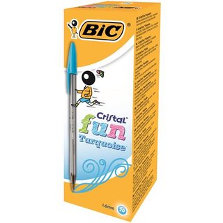 BIC Cristal Fun Turquoise Stick ballpoint pen 20 pc(s)