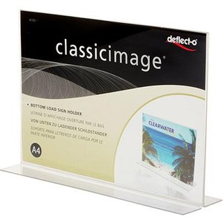 Deflecto 47701 sign holder/information stand A4 Polystyrene (PS) Transparent