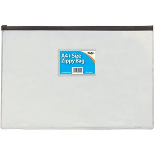Tiger Zippy Bag Polypropylene A4 180 Micron Clear With Assorted Colour Zips (Pack 12) - 300500X12