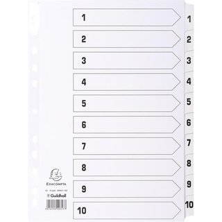 Exacompta MWD1-10Z divider Carton White