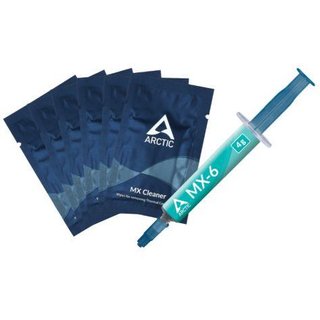 ARCTIC MX-6 ULTIMATE Performance Thermal Paste + MX Cleaner. Type: Thermal grease Product colour: Grey. Weight: 4 g. Quantity per pack: 1 pc(s) Package width: 66 mm Package depth: 120 mm. Country of origin: Hong Kong