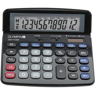 Olympia 2502 calculator Desktop Basic Black Blue Grey