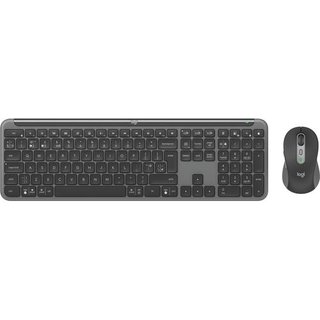 Logitech Signature Slim MK950 for Business Wireless RF Wireless + Bluetooth Scissor key switch QWERTY Graphite Mouse included