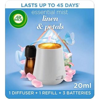 Air Wick Linen & Petals Essential Mist Kit Lasts for up to 45 days 20ml - 3278184