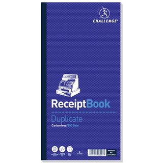 Challenge 280 x 141mm Duplicate Receipt Book Carbonless Taped Cloth Binding 200 Sets - 400048651