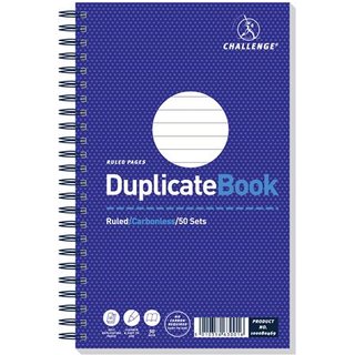 Challenge Duplicate Book Carbonless Wirebound Ruled 210x130mm (Pack 5) 100080469